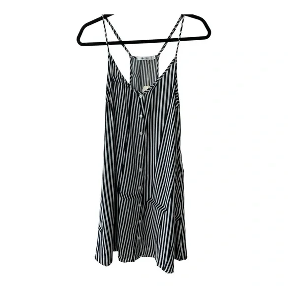 Obey No 89 Black & White Striped Dress Sz M - Picture 3 of 9